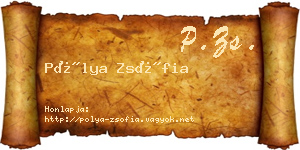 Pólya Zsófia névjegykártya